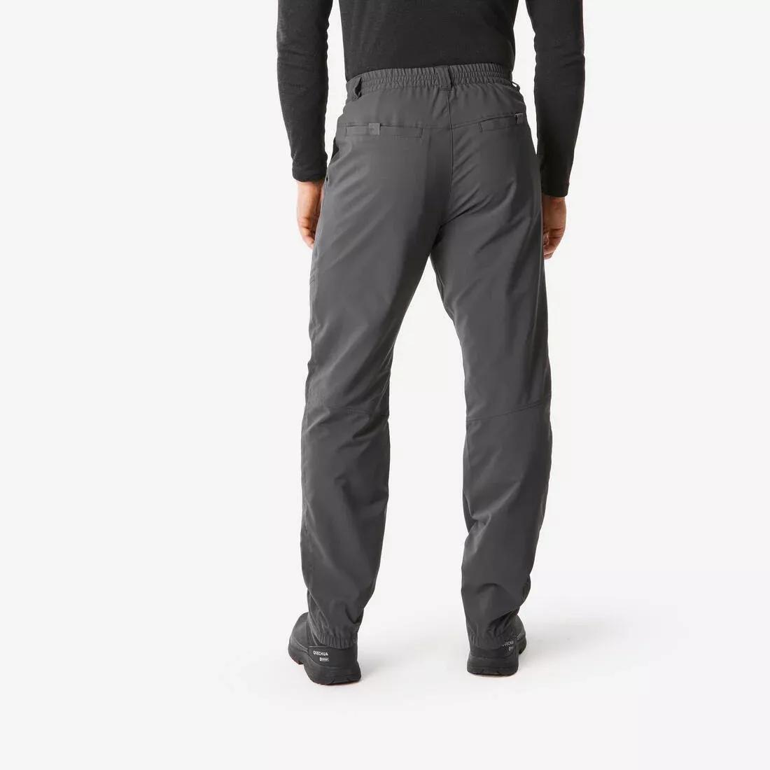 Men Warm And Water-Repellent Hiking Trousers - NH100, Grey, No Color, large image number 2