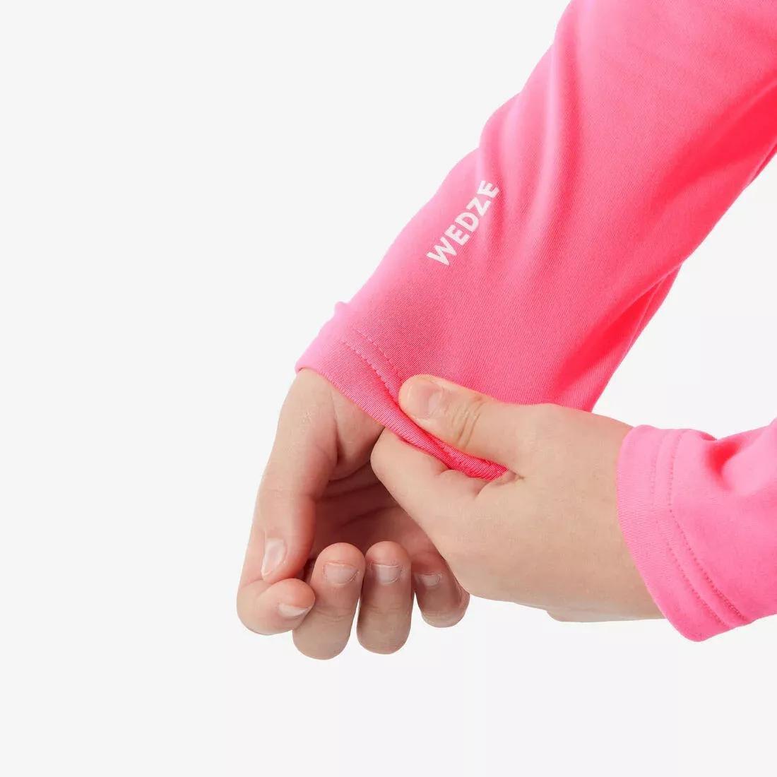 FLUO NEON PINK Kids' Ski Thermal Base Layer, BL 500 Top, , large image number 14