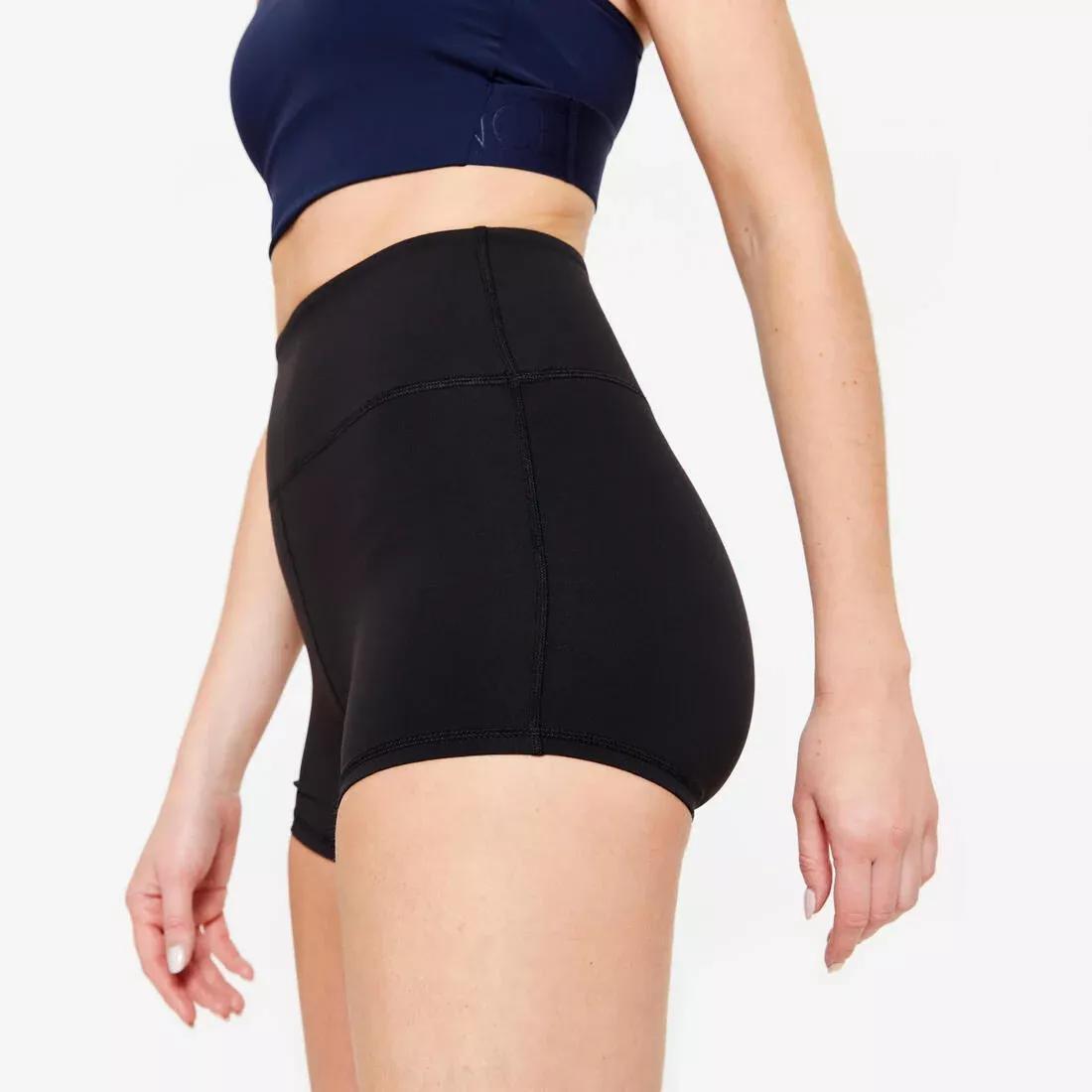 Women High-Waist Modern Dance Shorts, Black, 5401_000, large image number 5