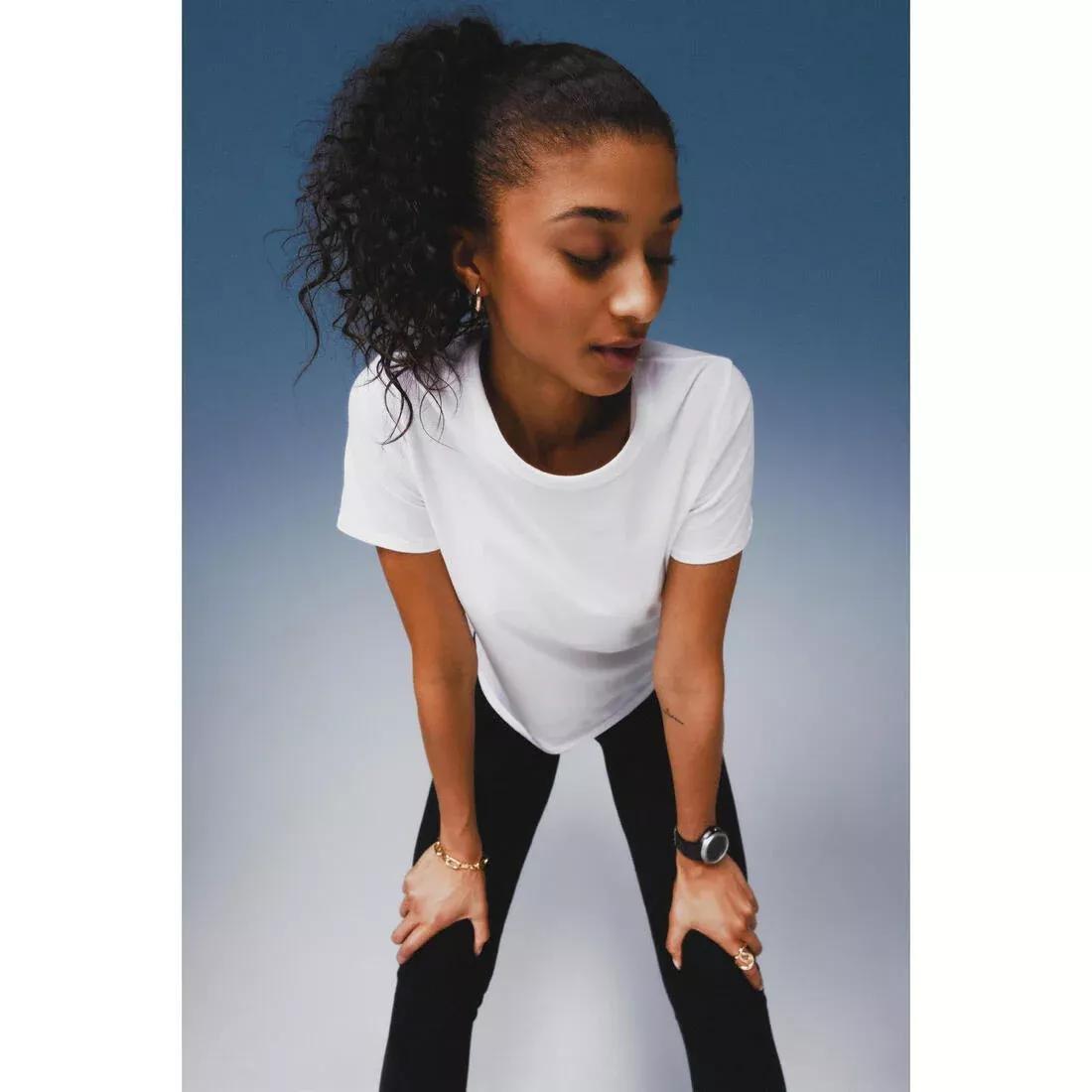 Women Slim-Fit Fitness Leggings, Black, No Color, large image number 8