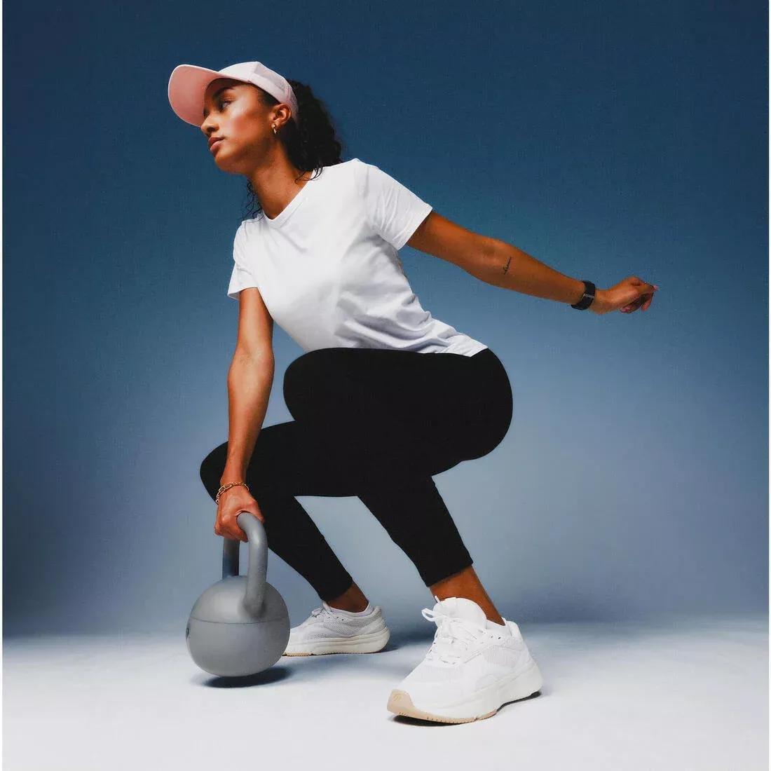 Women Slim-Fit Fitness Leggings, Grey, No Color, large image number 8