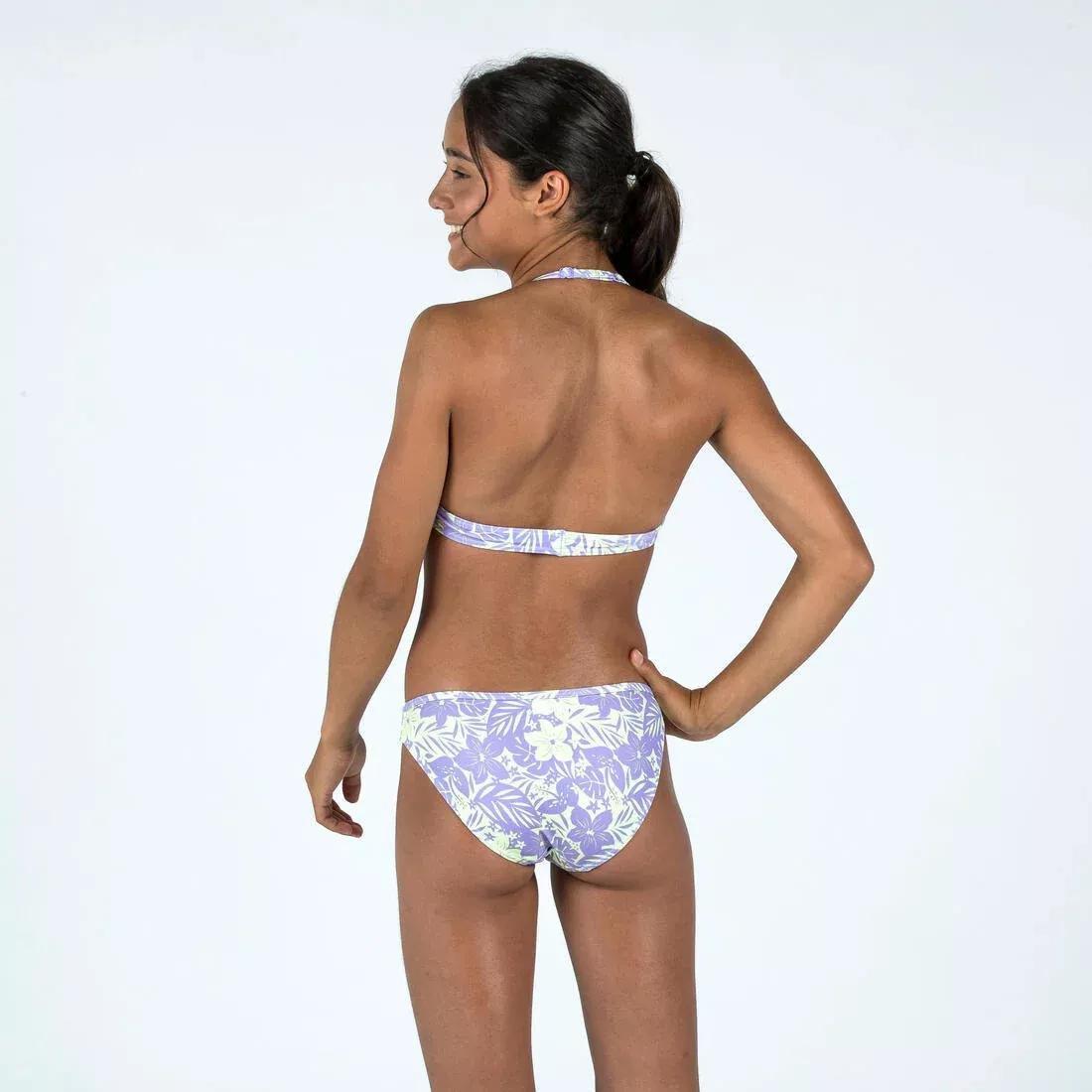 MAUVE Girl's 2-piece swimsuit - 100 Tania tropical purple blue, No Color, large image number 1