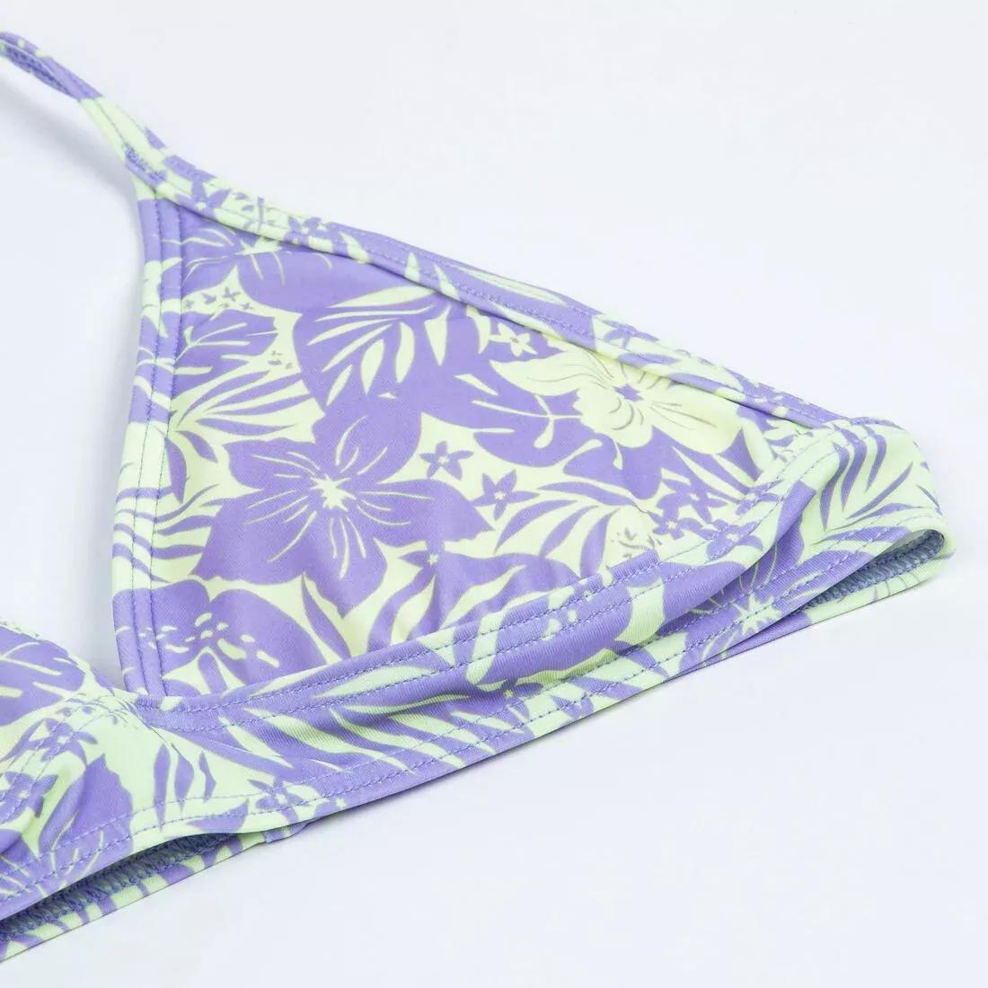 MAUVE Girl's 2-piece swimsuit - 100 Tania tropical purple blue, No Color, large image number 2