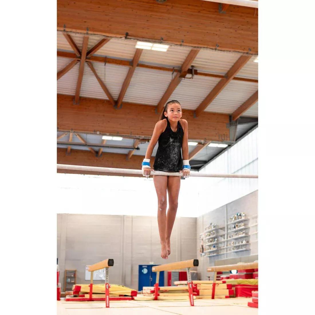 Kids Girls Gymnastics Racer Back Tank Top, Black, No Color, large image number 7