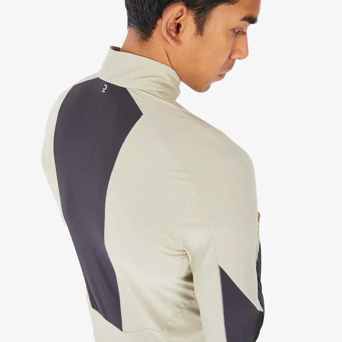 Men Anti-UV Long-sleeved Hiking T-Shirt - MH550, Beige, No Color, large image number 4