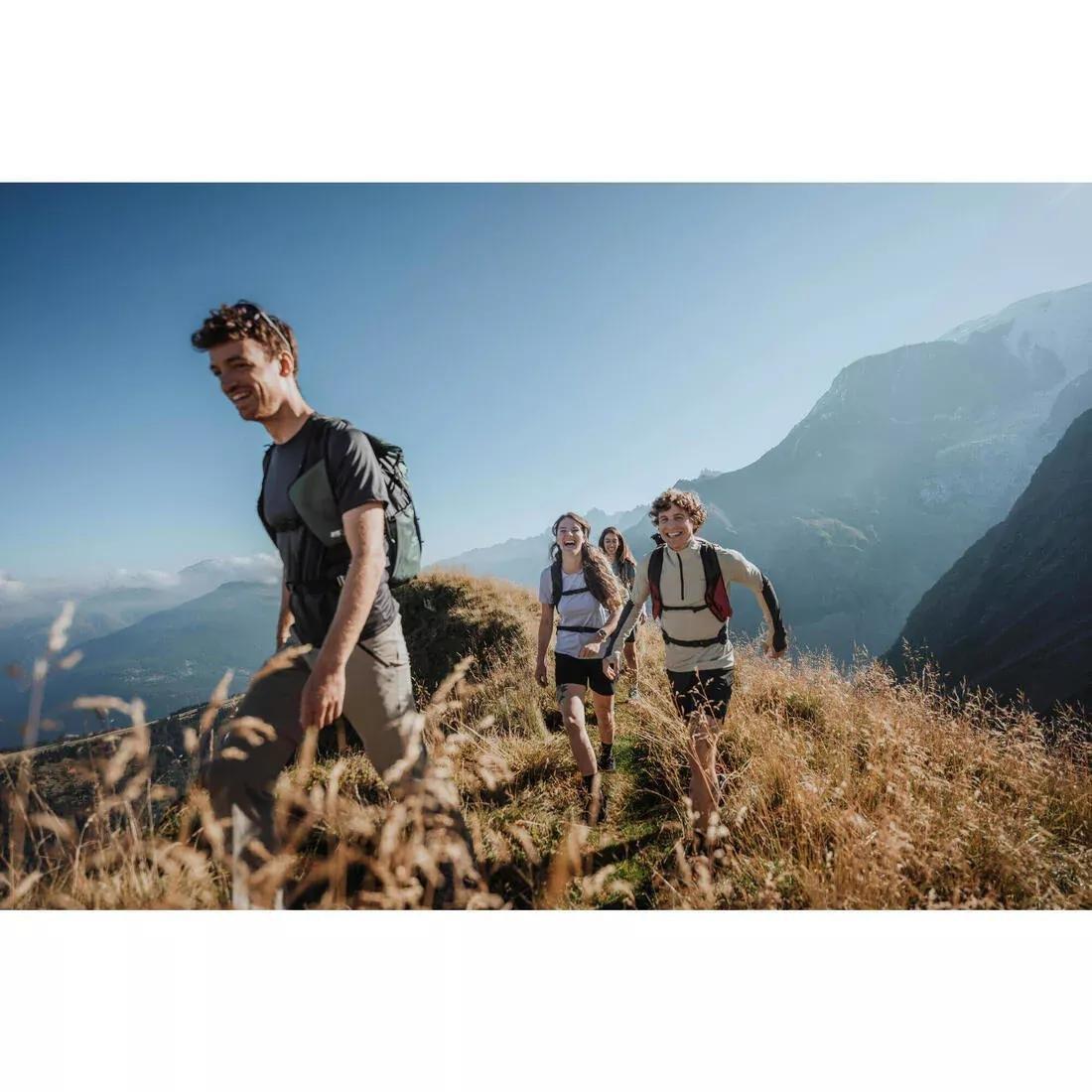 Men Anti-UV Long-sleeved Hiking T-Shirt - MH550, Beige, No Color, large image number 7