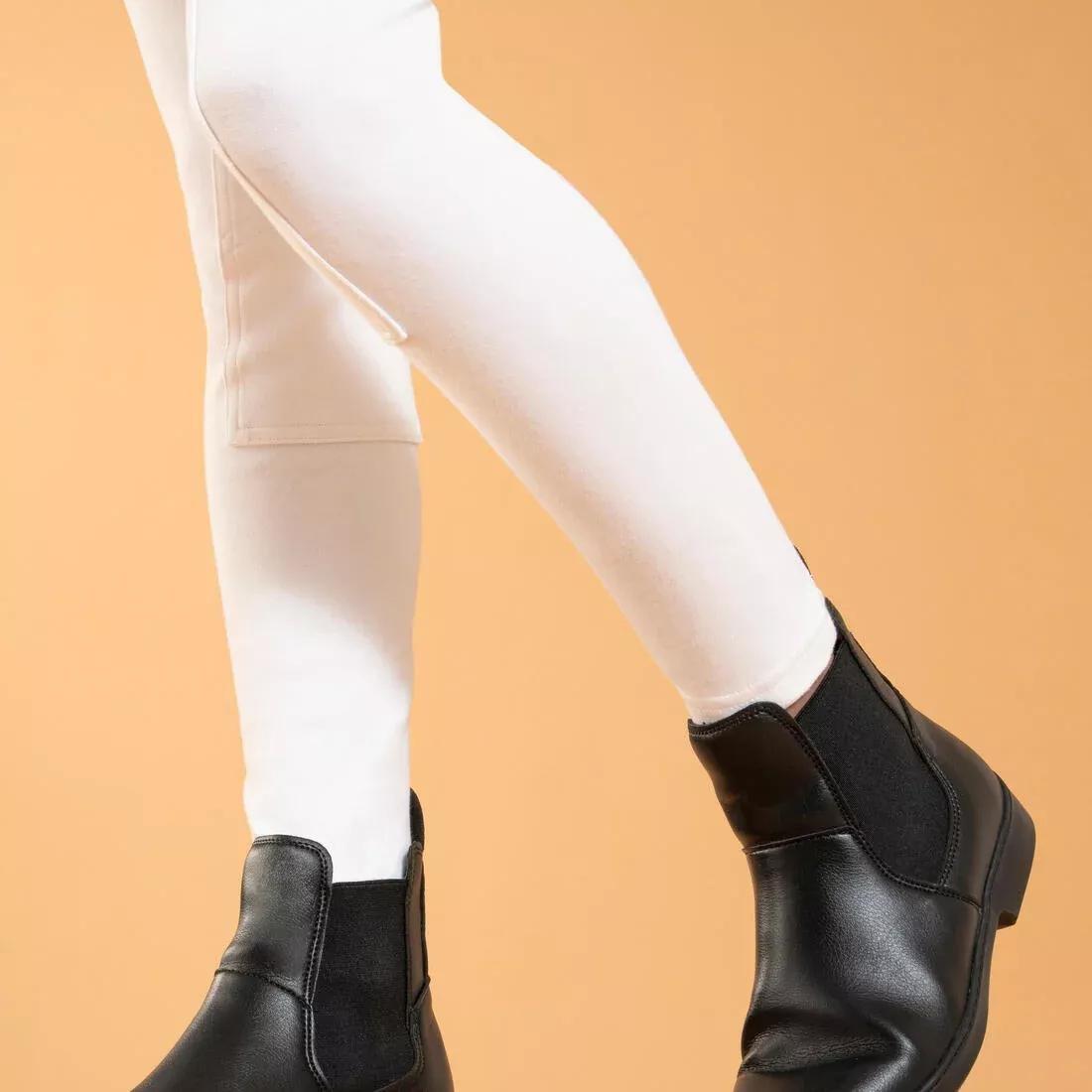 Kids Unisex Horse Riding Show Jodhpurs - 100, White, No Color, large image number 4