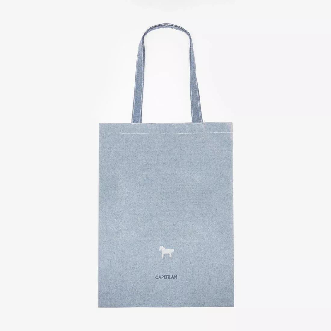 Horse Riding Tote Bag, Blue, No Color, large image number 2