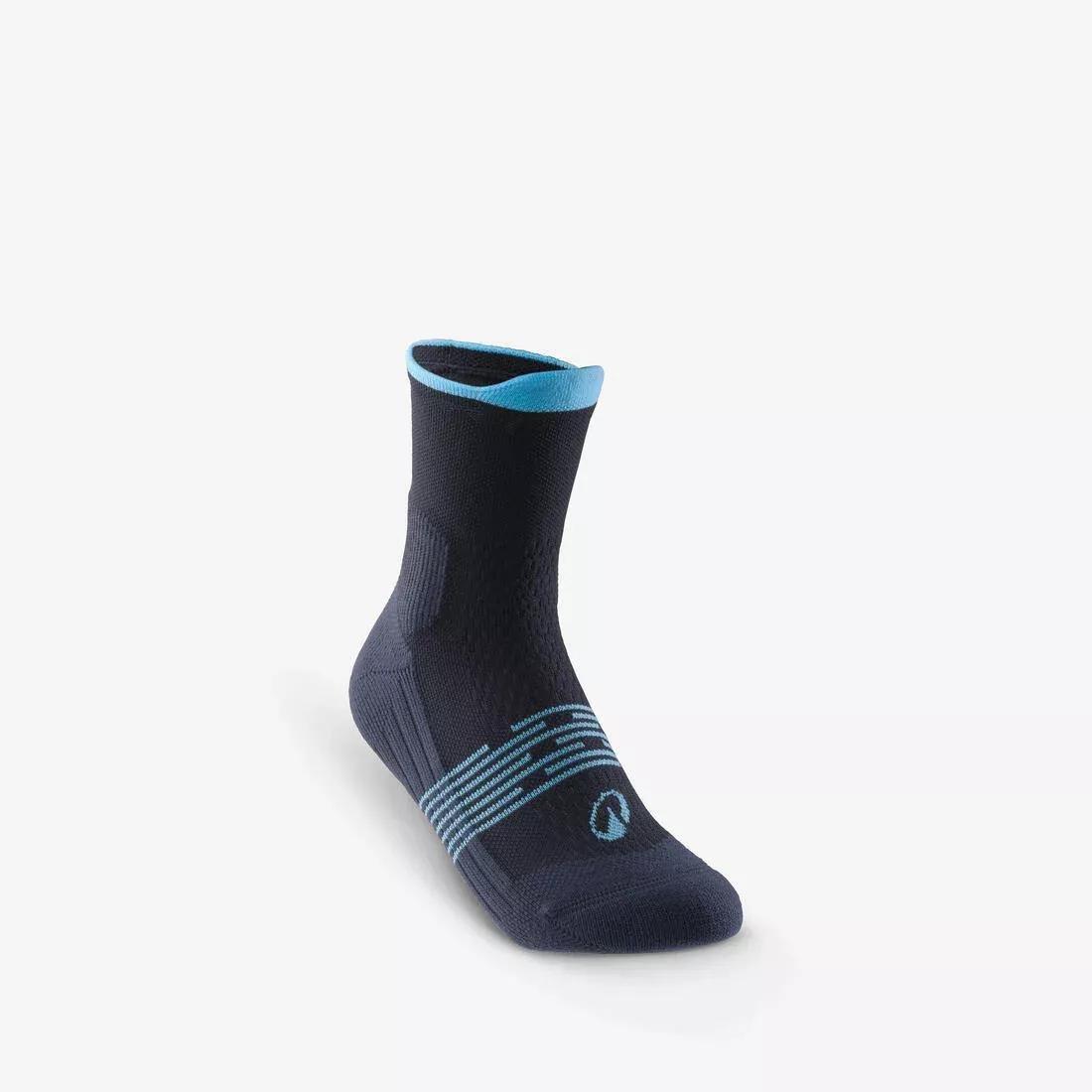Kids Mid-Rise Hiking Socks - (2 pairs) - UK Jr Sizes 9-5 - Hike 500, Pink, No Color, large image number 2