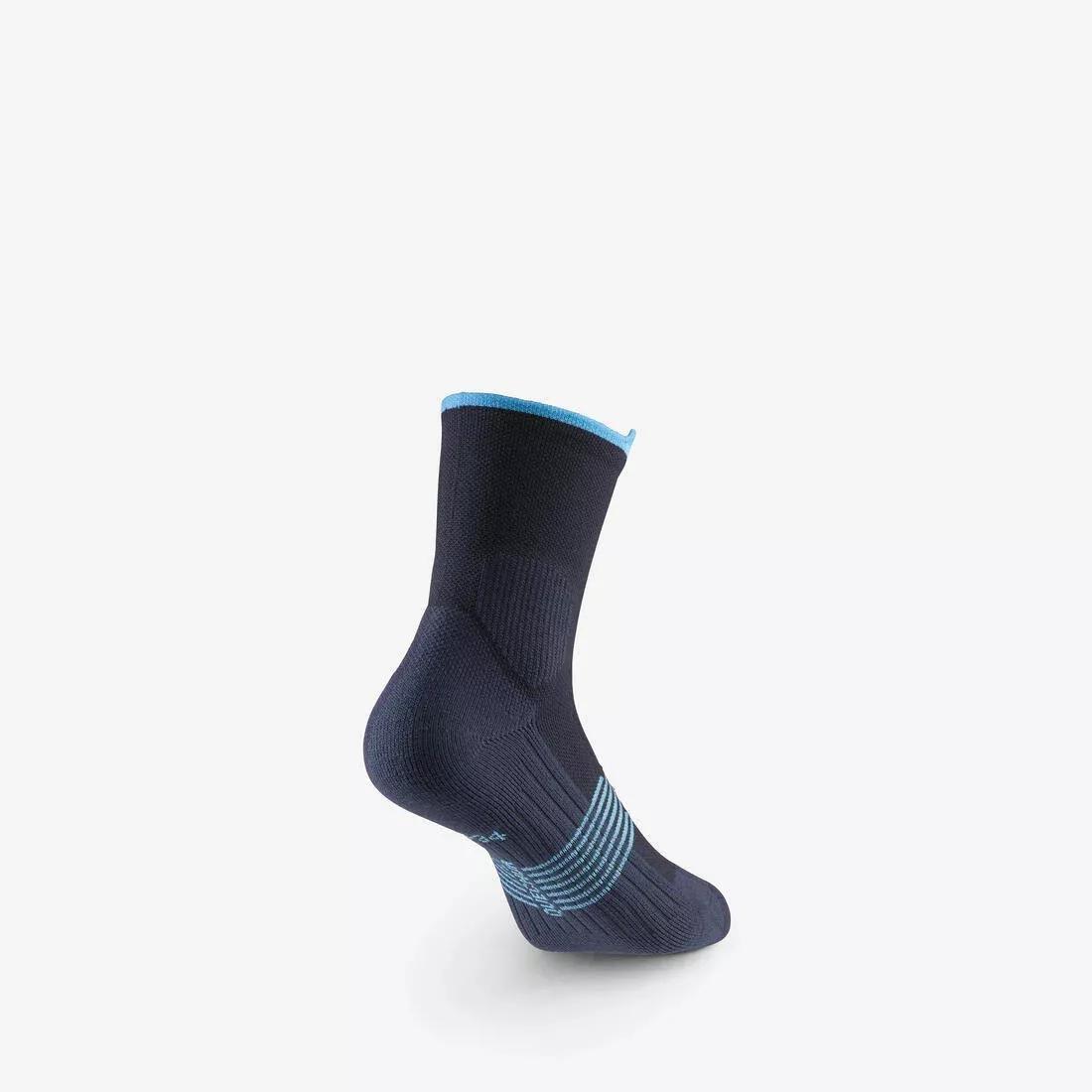 Kids Mid-Rise Hiking Socks - (2 pairs) - UK Jr Sizes 9-5 - Hike 500, Pink, No Color, large image number 6