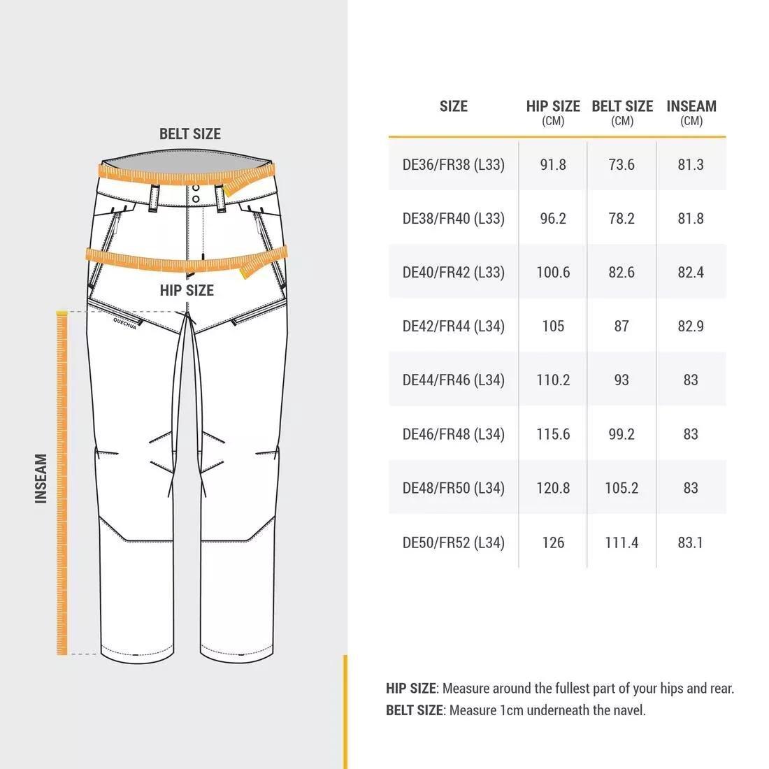 Men's Water-Repellent Hiking Trousers, SH500, , large image number 7
