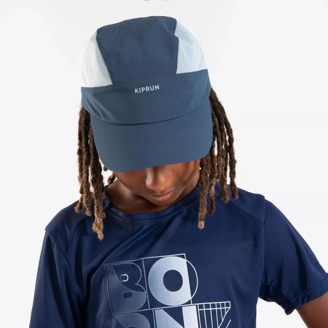 Kids Unisex Run Dry Breathable Running Cap, Navy, No Color, large image number 0