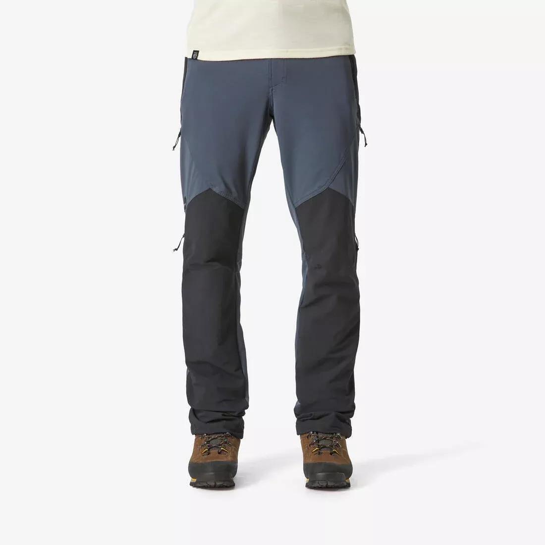 Men Water-Repellent And Wind-Resistant Trekking Trousers - MT900, Brown, No Color, large image number 0