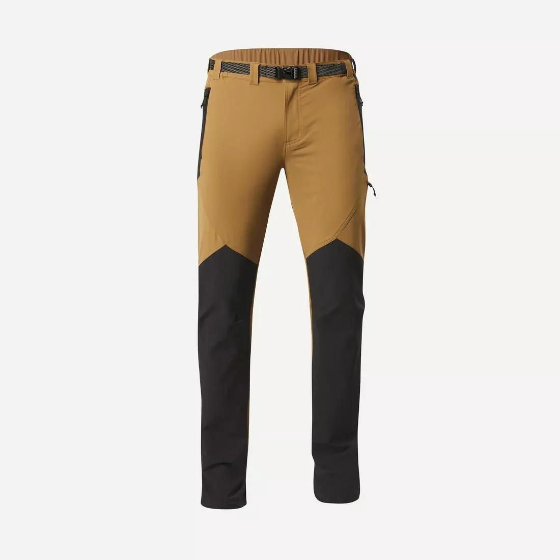 Men Water-Repellent And Wind-Resistant Trekking Trousers - MT900, Brown, No Color, large image number 3