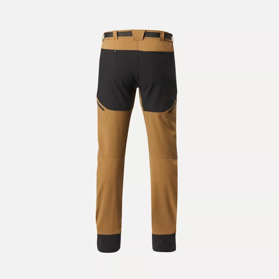 Men Water-Repellent And Wind-Resistant Trekking Trousers - MT900, Brown, No Color, large image number 4