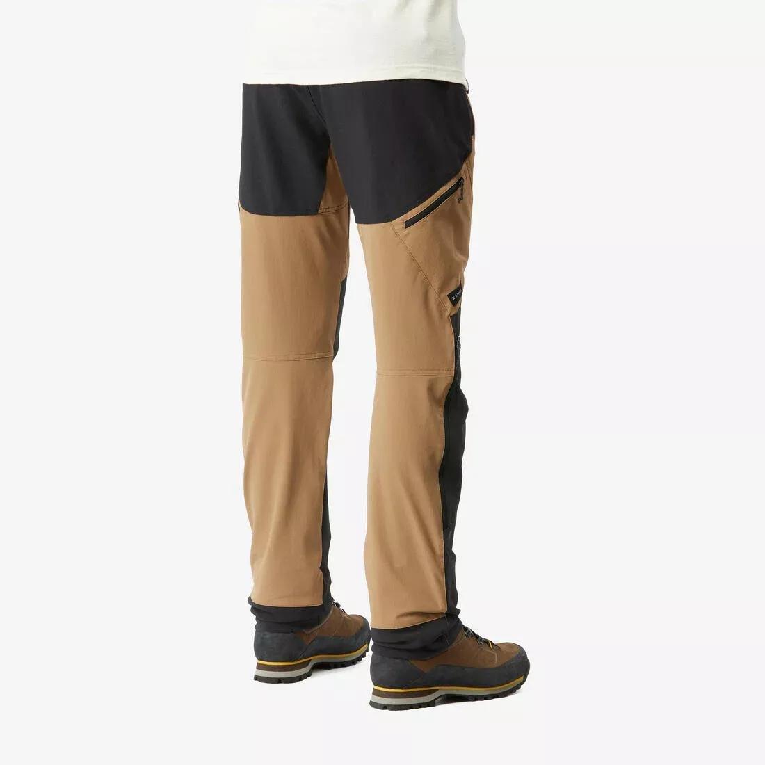 Men Water-Repellent And Wind-Resistant Trekking Trousers - MT900, Brown, No Color, large image number 6