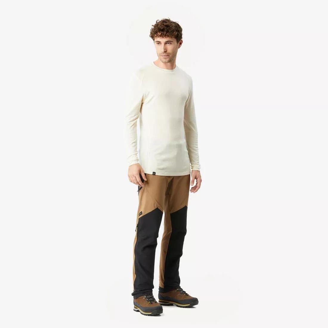 Men Water-Repellent And Wind-Resistant Trekking Trousers - MT900, Brown, No Color, large image number 9