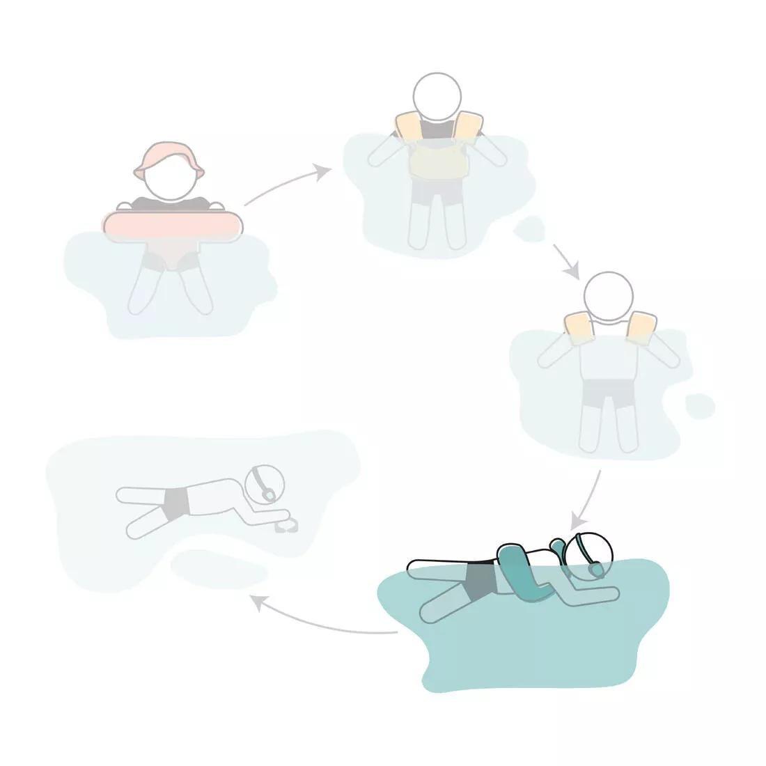 FLUO BUBBLEGUM PINK Swim life vest SWIMVEST+, No Color, medium