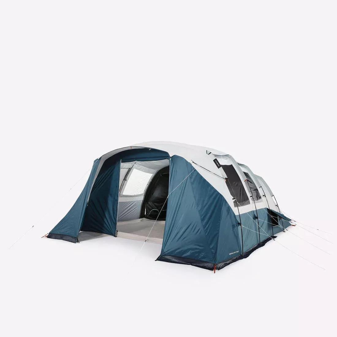 6-Person, 3-Bedroom Camping Tent - Arpenaz 6.3, Blue, No Color, medium