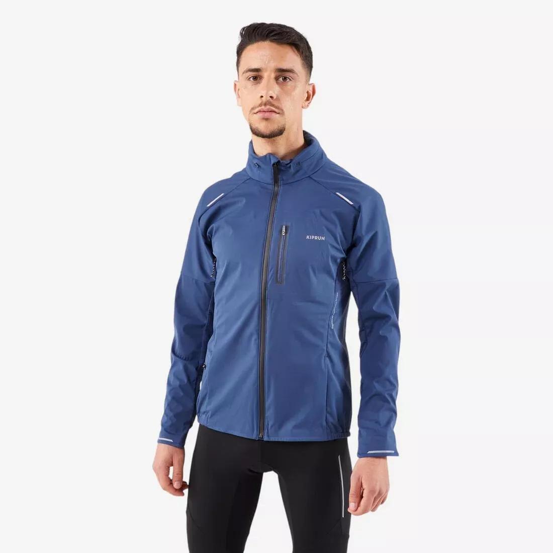 Men's Long-Sleeved Running Jacket - Kiprun Run 900 Warm Regul, Navy, 5401_000, large image number 1
