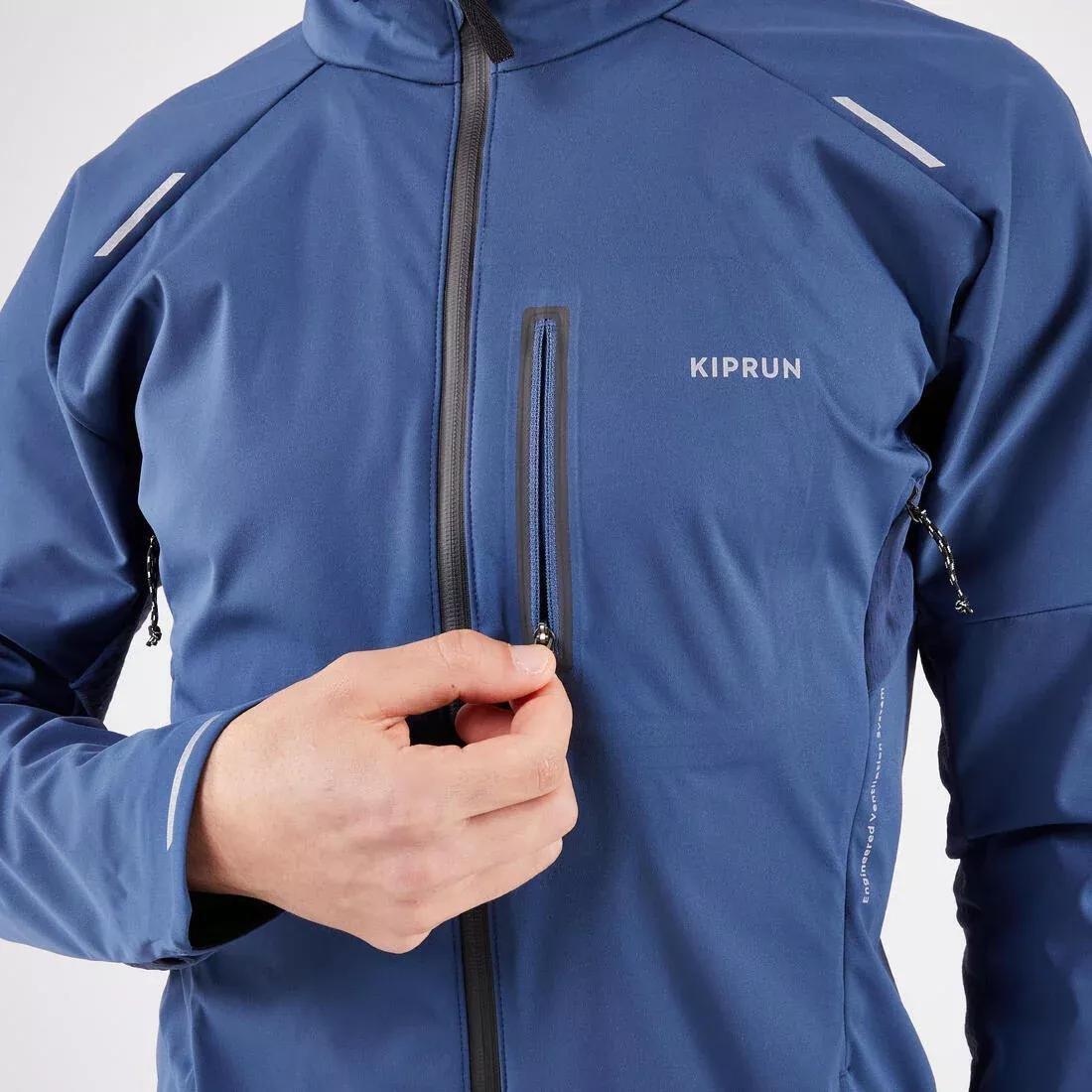 Men's Long-Sleeved Running Jacket - Kiprun Run 900 Warm Regul, Navy, 5401_000, large image number 4