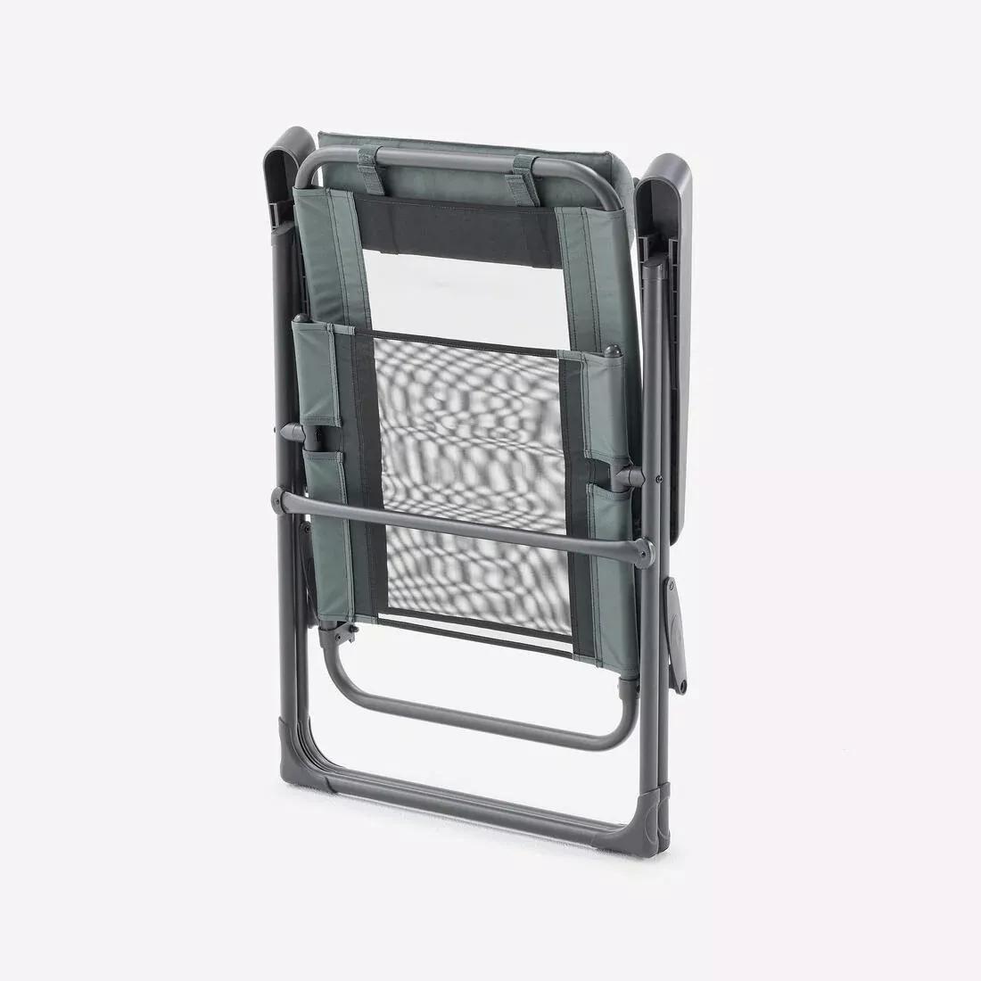 Camping Comfortable Reclining Folding Armchair, Grey, No Color, medium