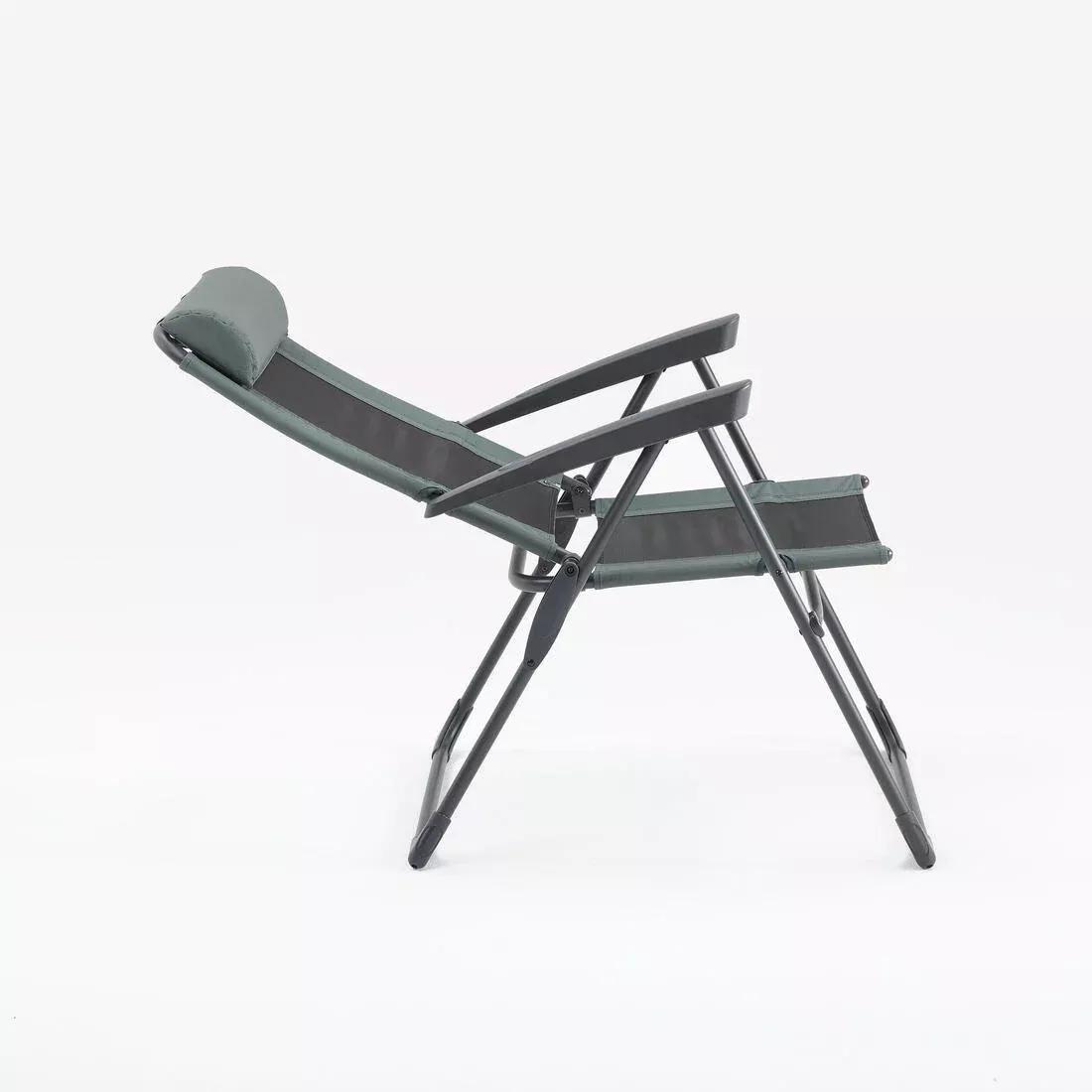 Camping Comfortable Reclining Folding Armchair, Grey, No Color, large image number 5