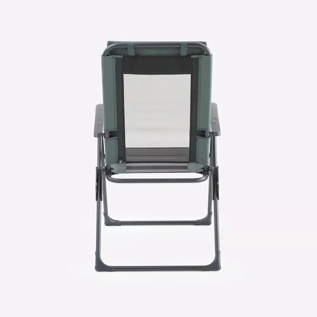 Camping Comfortable Reclining Folding Armchair, Grey, No Color, large image number 8