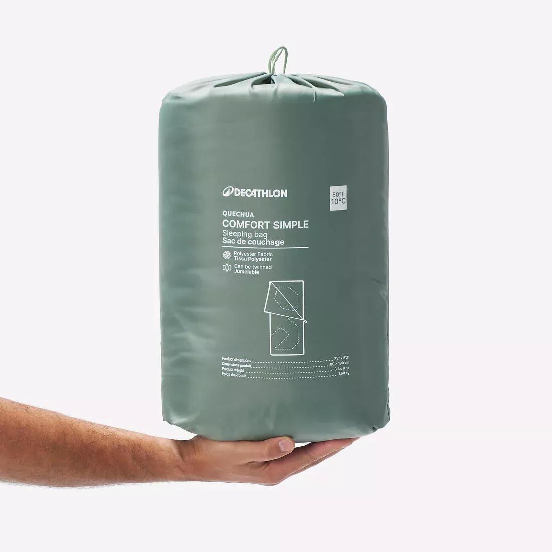 Camping Sleeping Bag 10C - Comfort, Green, No Color, large image number 2