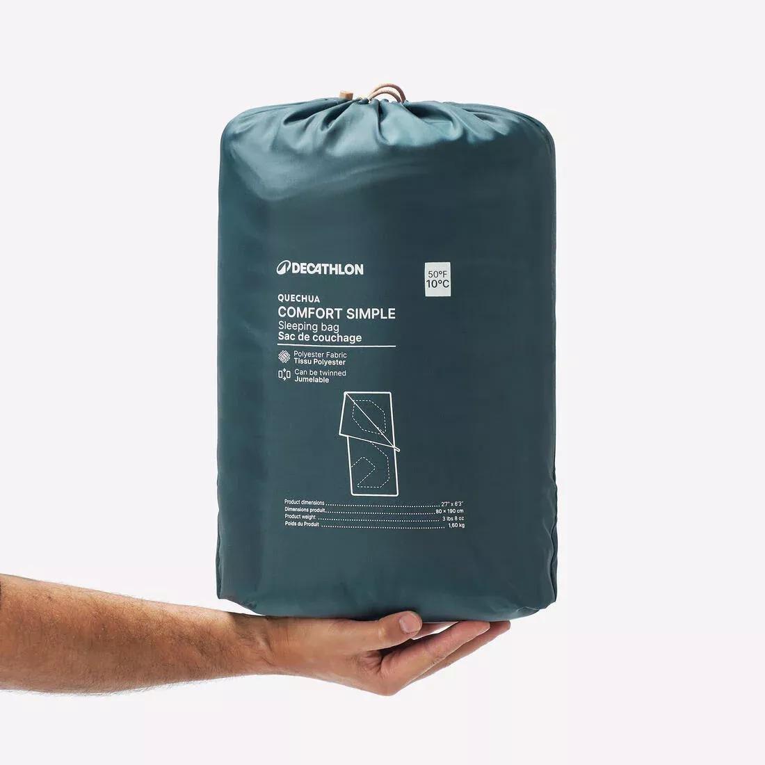 Camping Sleeping Bag 10C - Comfort, Green, No Color, large image number 9