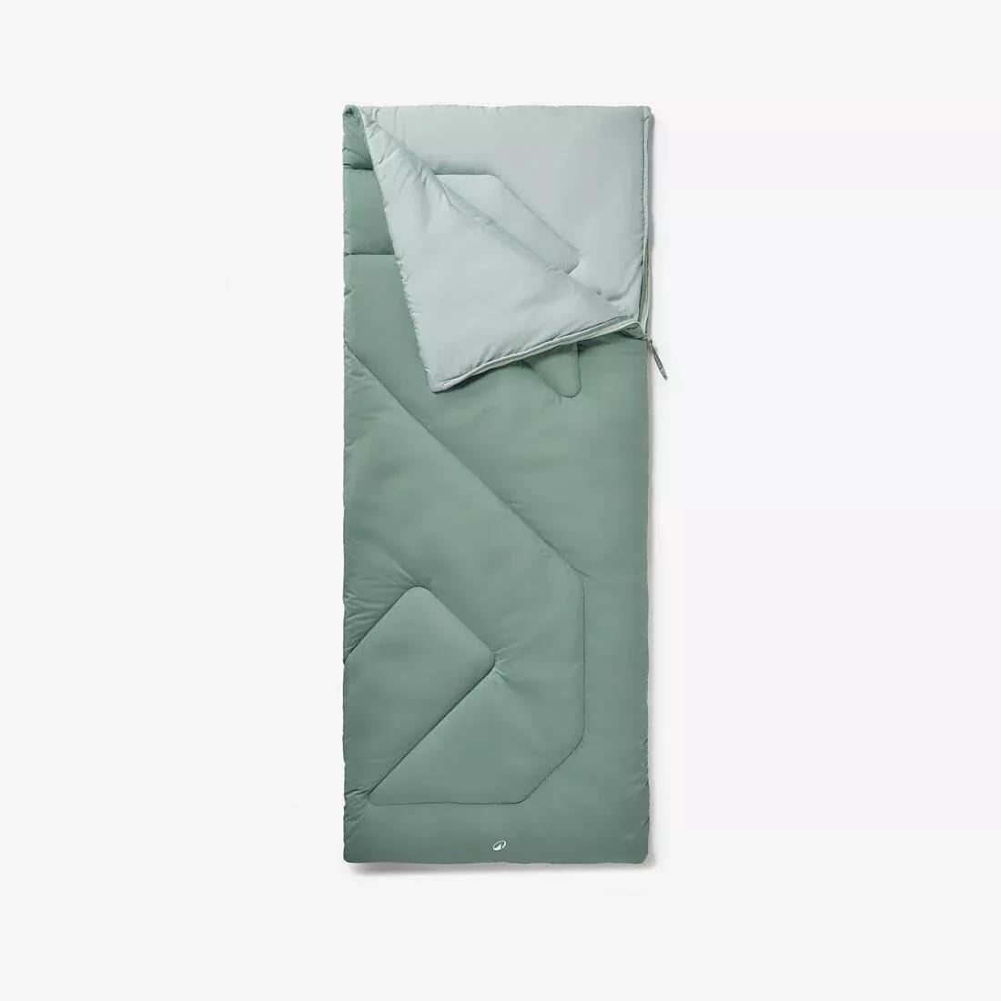 Camping Sleeping Bag 10C - Comfort, Green, No Color, medium