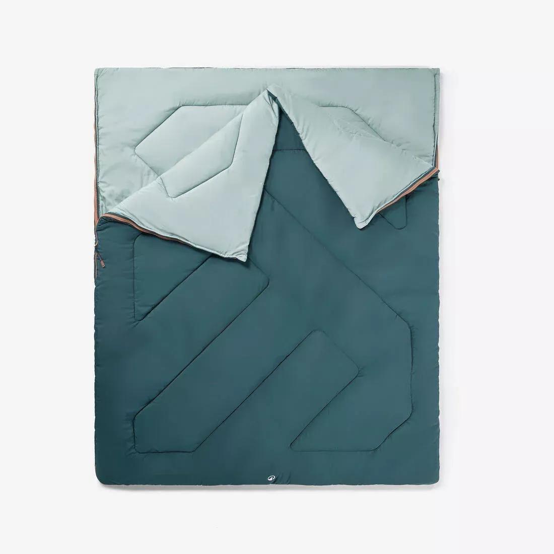 10C Camping Sleeping Bag, 2-Person, Comfort, Green, No Color, large image number 0