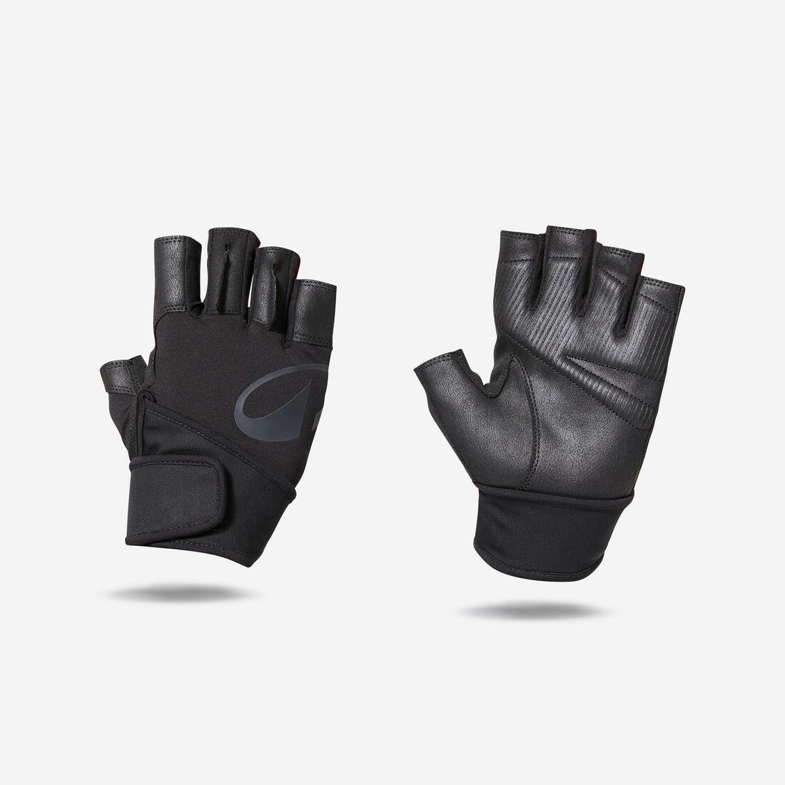 Weight Training Gloves Wrist Support And Grip, Black, No Color, large image number 0