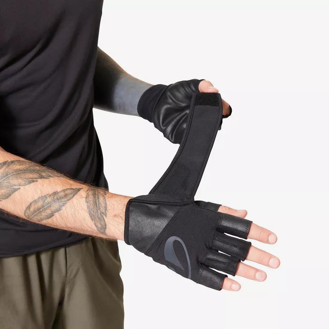 Weight Training Gloves Wrist Support And Grip, Black, No Color, large image number 1