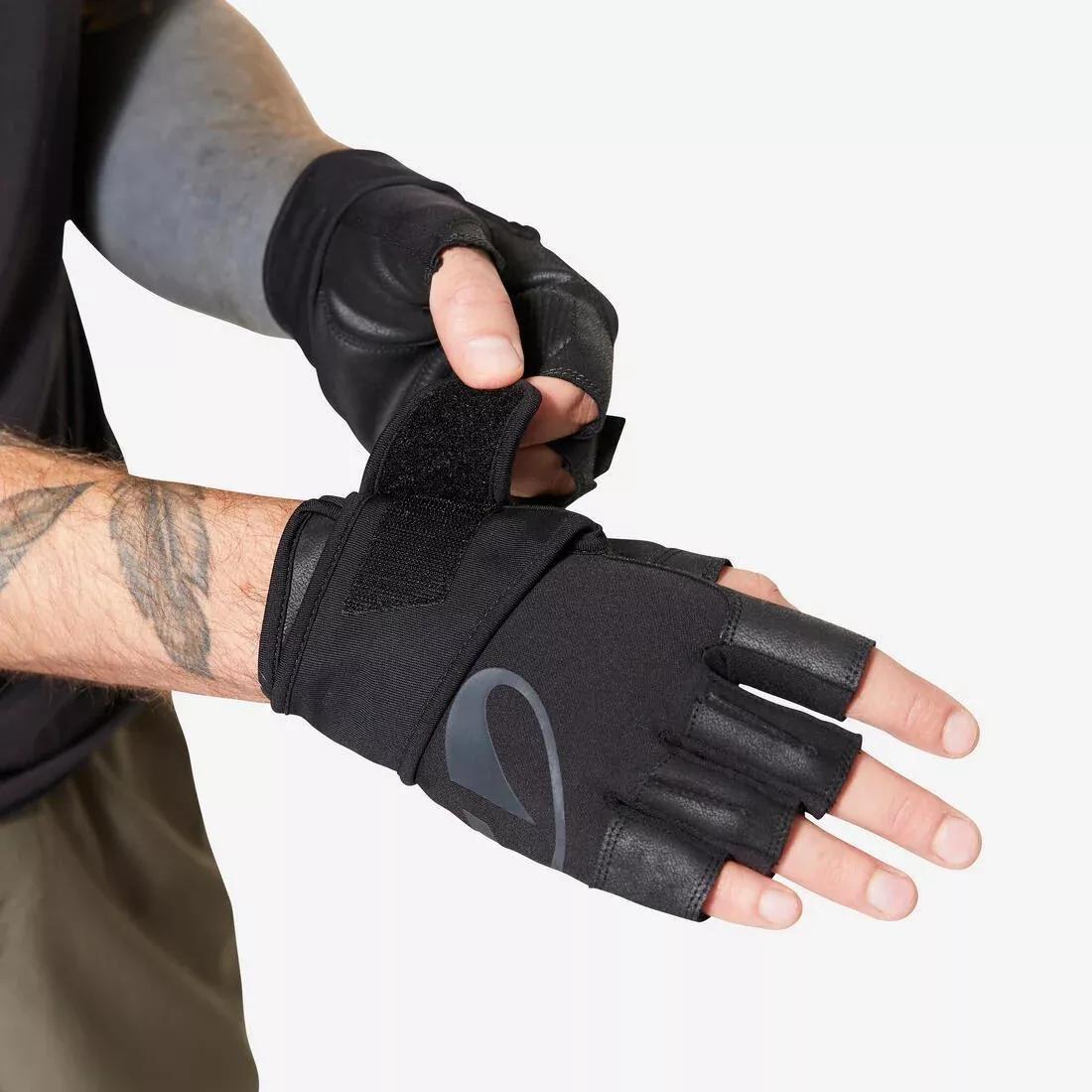 Weight Training Gloves Wrist Support And Grip, Black, No Color, large image number 2