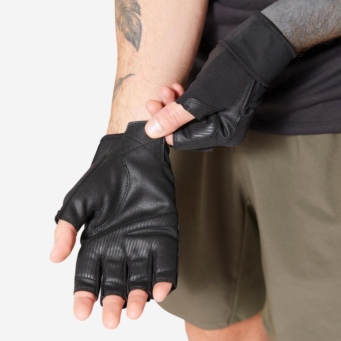 Weight Training Gloves Wrist Support And Grip, Black, No Color, large image number 4