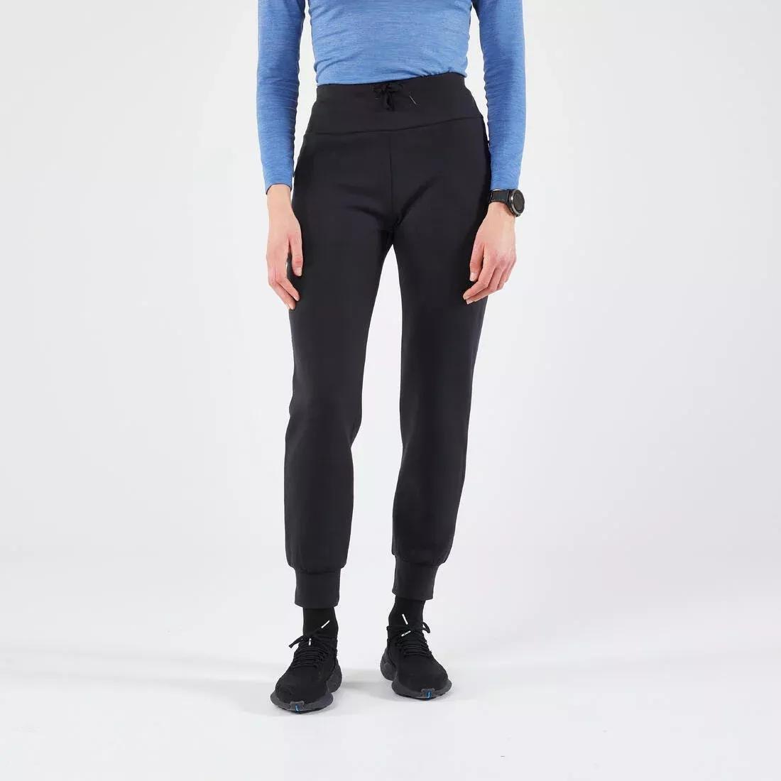 Women Warm Running Trousers - Kiprun Run 500 Warm, Black, No Color, medium