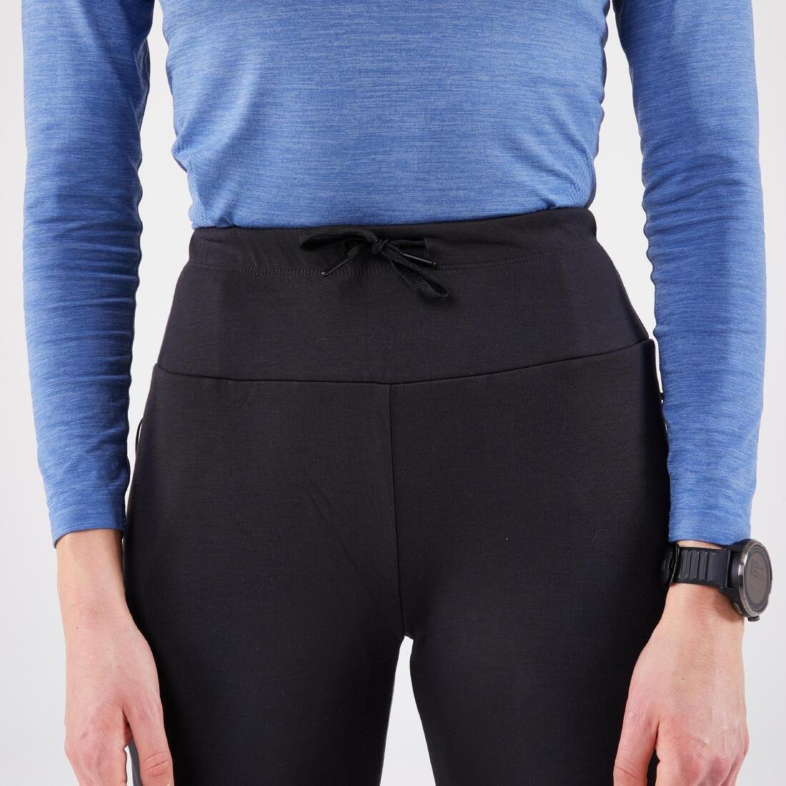 Women Warm Running Trousers - Kiprun Run 500 Warm, Black, No Color, large image number 4