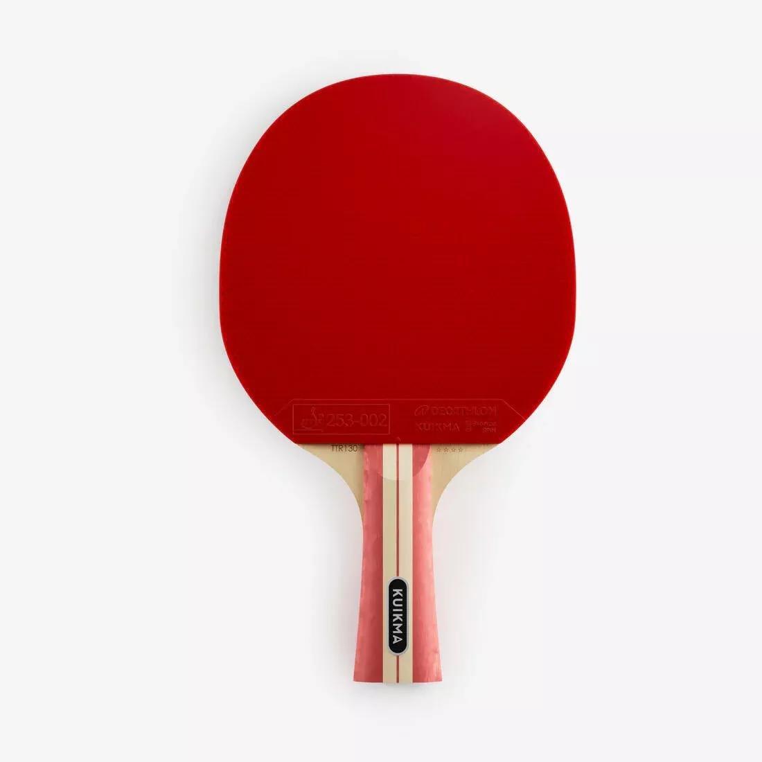 Table Tennis Bat TTR 130 Spin 4* ITTF School/Club, Red, No Color, medium