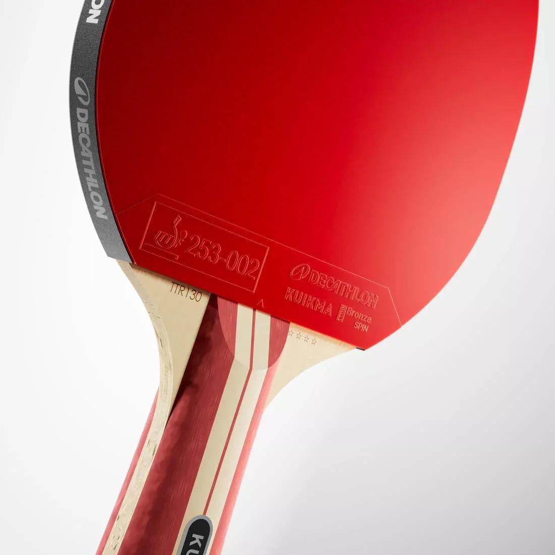 Table Tennis Bat TTR 130 Spin 4* ITTF School/Club, Red, No Color, medium