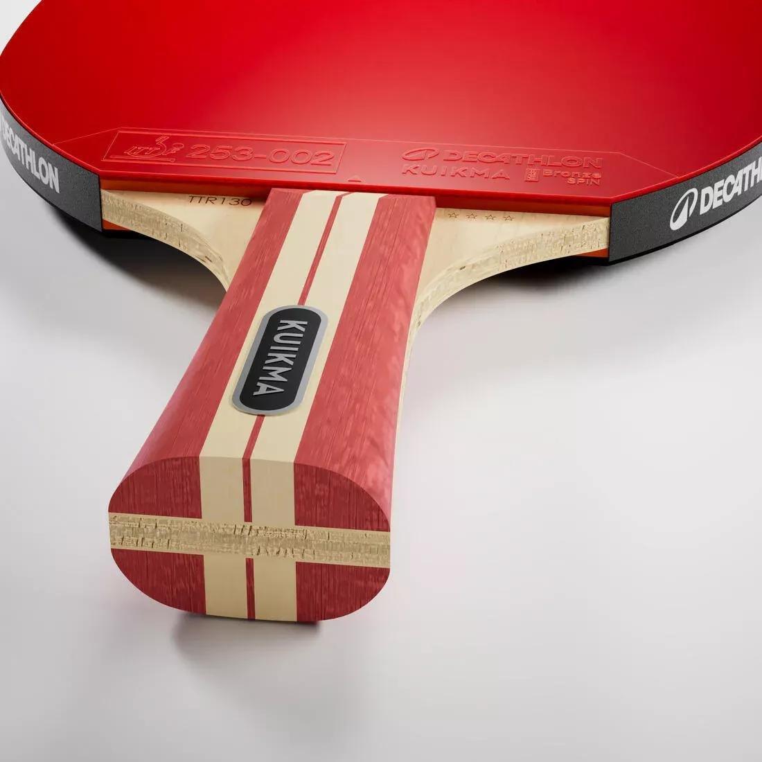Table Tennis Bat TTR 130 Spin 4* ITTF School/Club, Red, No Color, large image number 6