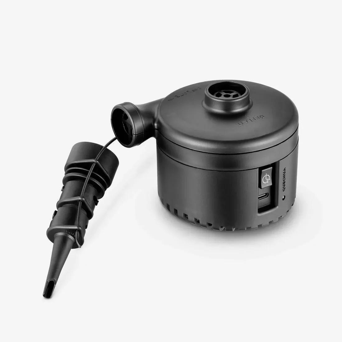 Electric Pump For Camping Mattresses - On A Battery Rechargeable Via USB-C, Black, No Color, large image number 0