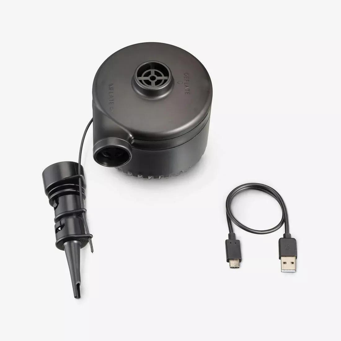 Electric Pump For Camping Mattresses - On A Battery Rechargeable Via USB-C, Black, No Color, medium