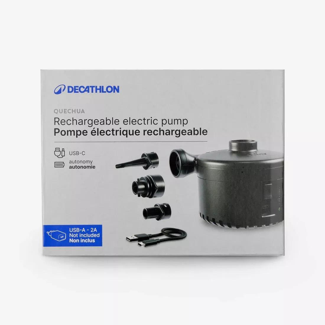 Electric Pump For Camping Mattresses - On A Battery Rechargeable Via USB-C, Black, No Color, large image number 3