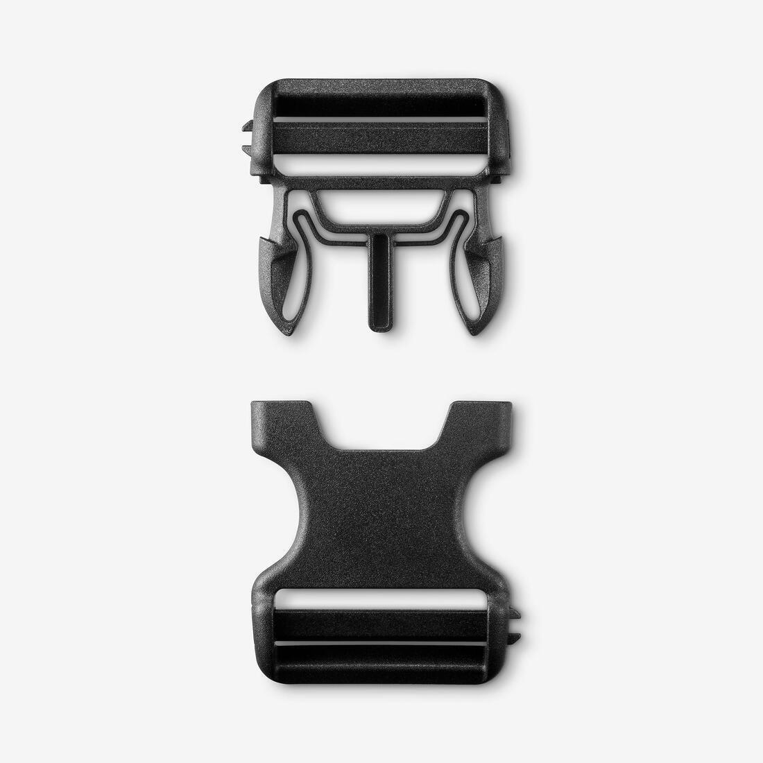 Double pin lock backpack fastening buckle - 38 mm, No Color, medium