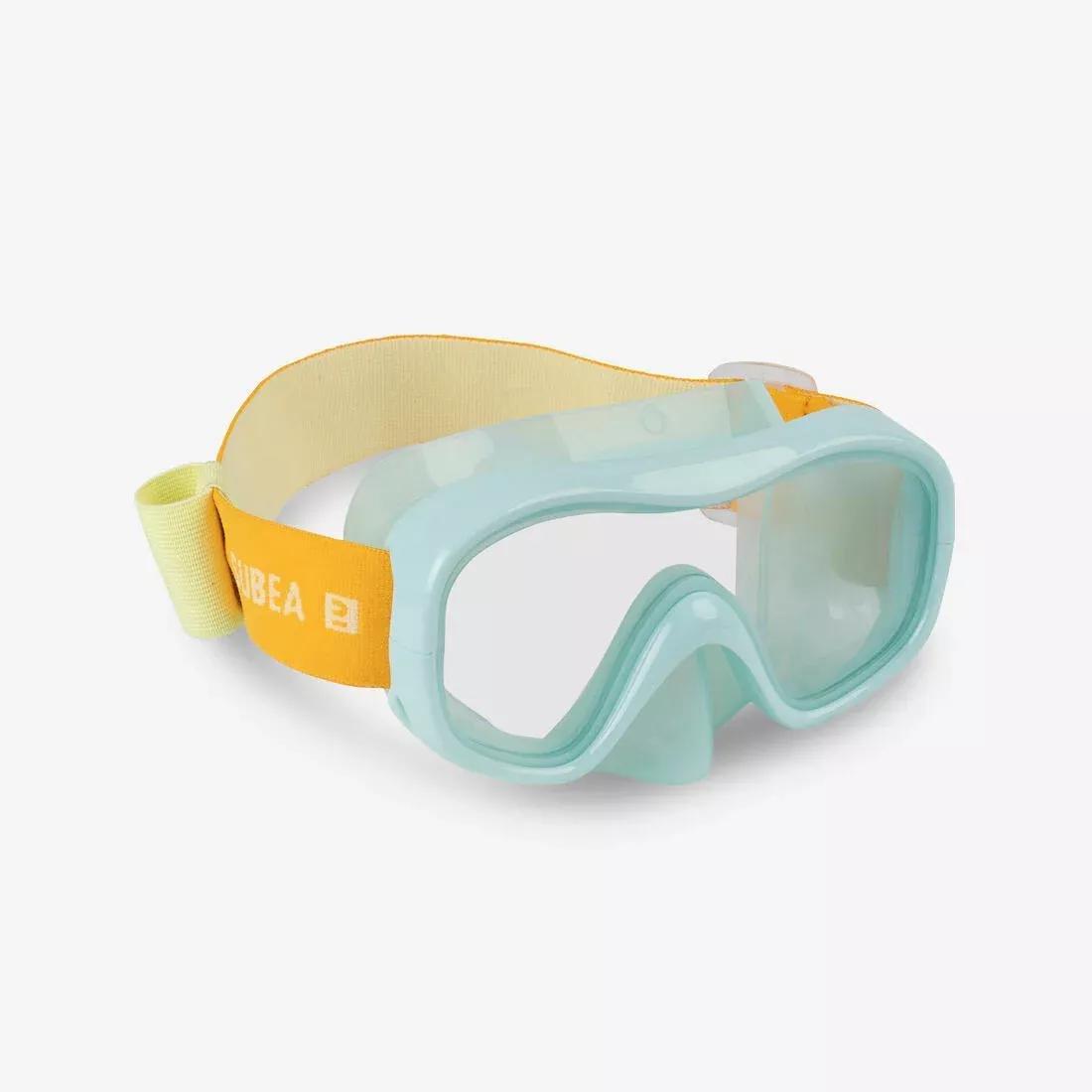 DUSK BLUE Kids diving mask - 100 comfort pastel, No Color, large image number 1