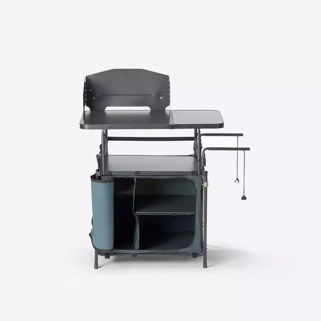 Camping Kitchen Unit L - Foldable And With A Wind Shield, Green, No Color, large image number 0