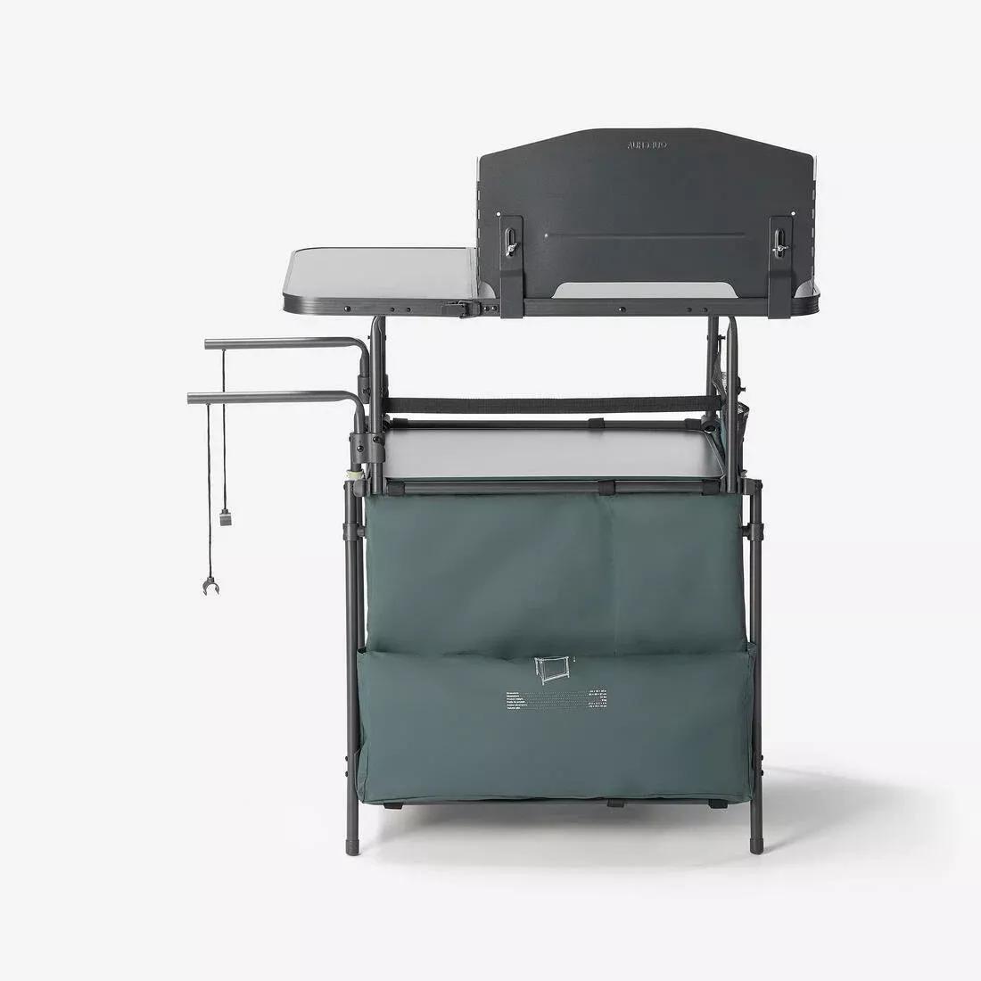 Camping Kitchen Unit L - Foldable And With A Wind Shield, Green, No Color, large image number 5