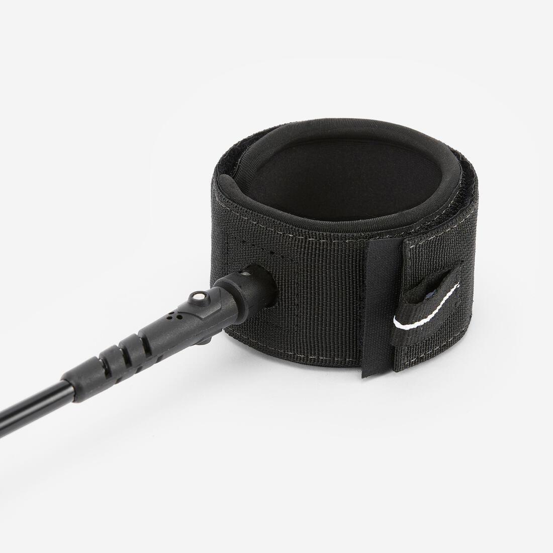 Surfboard leash 8&rsquo; - 500 - 7mm diameter, Black, No Color, large image number 4