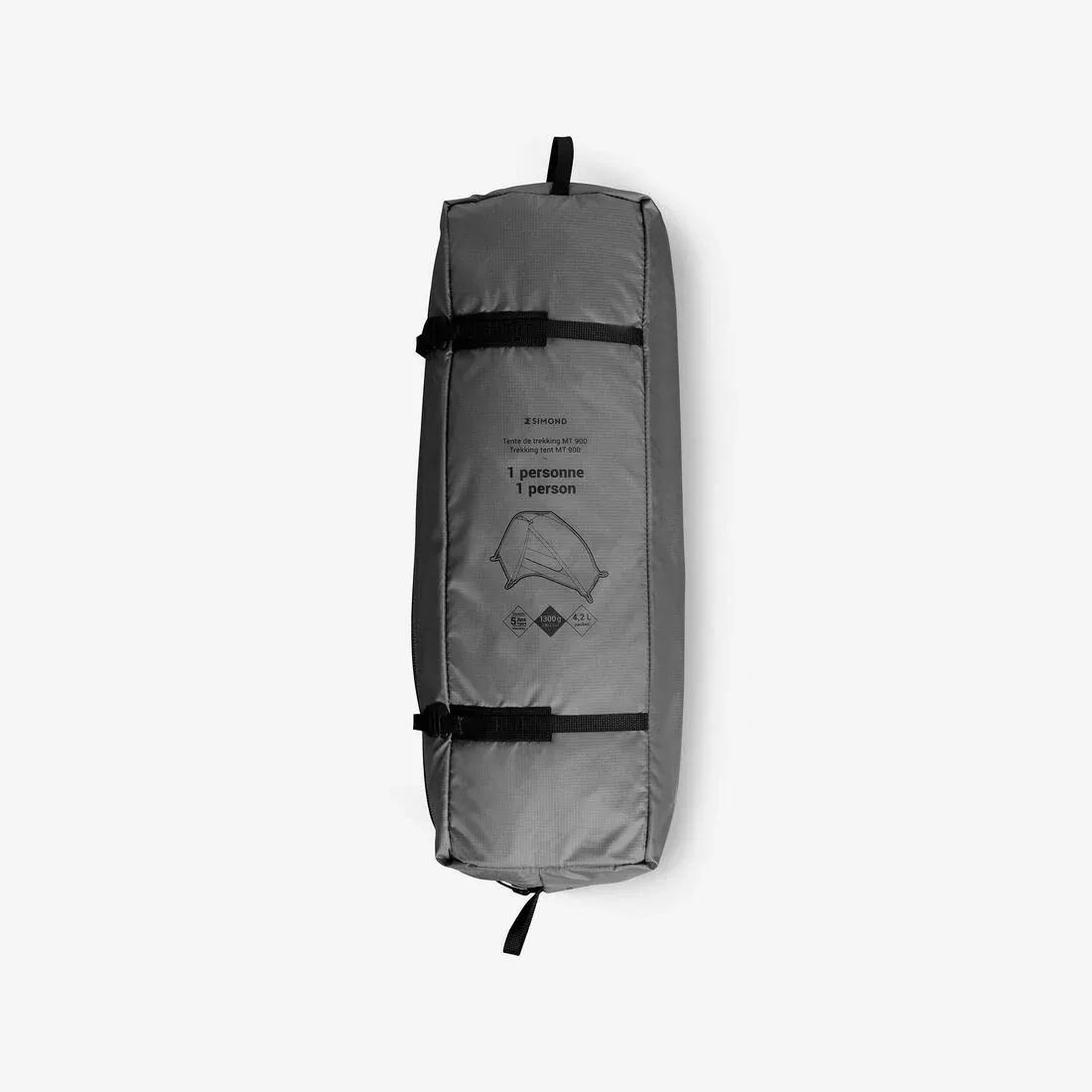 1-person dome trekking tent, lightweight and free-standing - MT900, Grey, No Color, medium